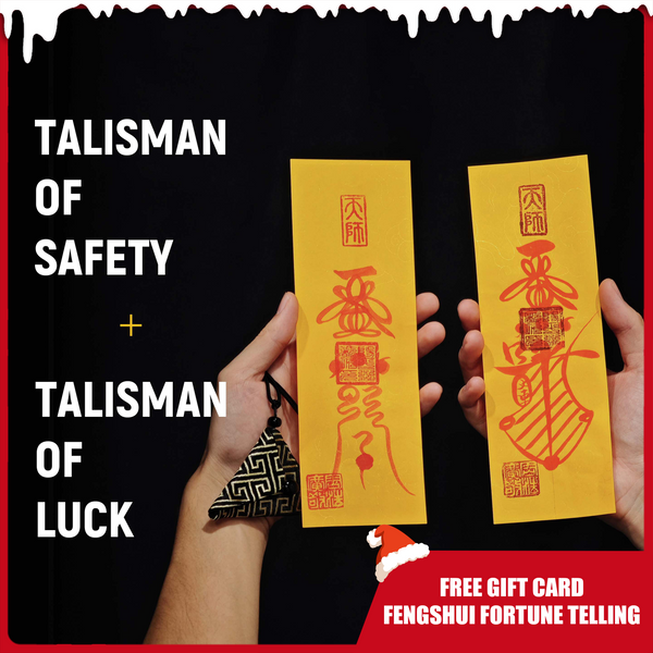 Luck & Safety Dual Fu Talisman Set: Change of Luck and Stable Life Energy