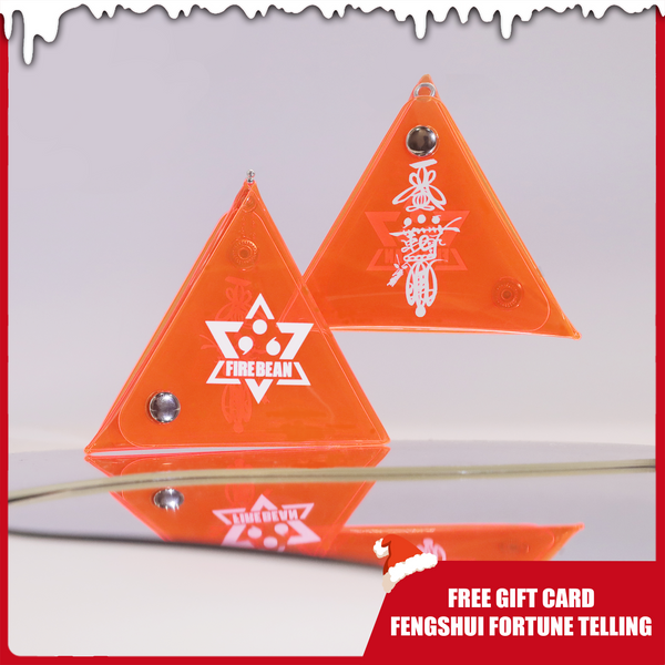 Orange Auspicious Triangle Talisman Pouch