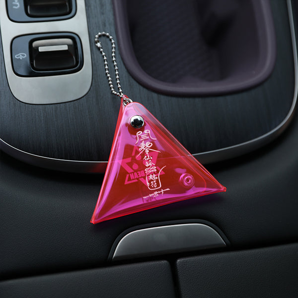 Unveil the magic of love with the Pink Auspicious Triangle Talisman Pouch