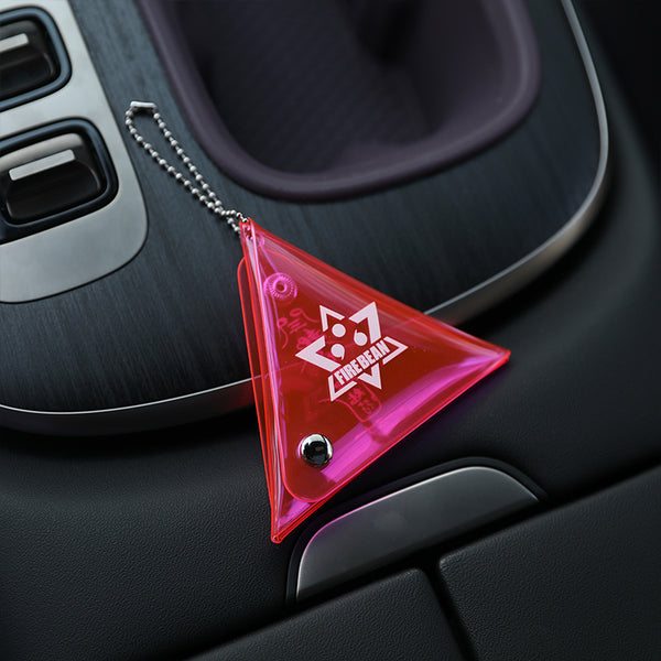 Unveil the magic of love with the Pink Auspicious Triangle Talisman Pouch