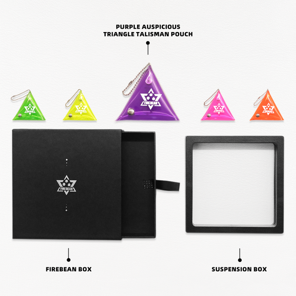 The Purple Auspicious Triangle Talisman Pouch