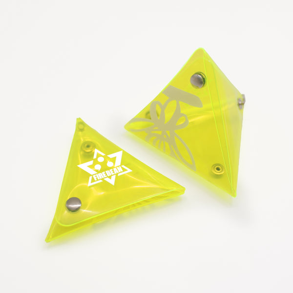 Yellow and Green Auspicious Triangle Talisman Pouch