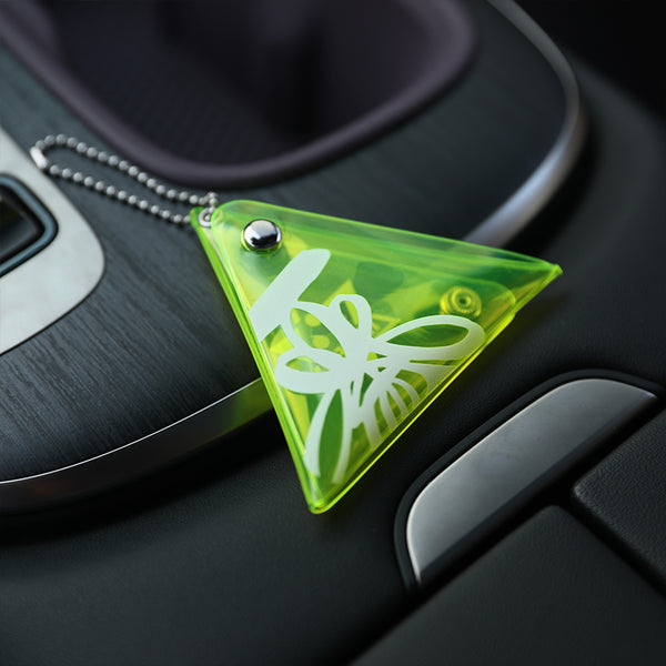 Yellow and Green Auspicious Triangle Talisman Pouch