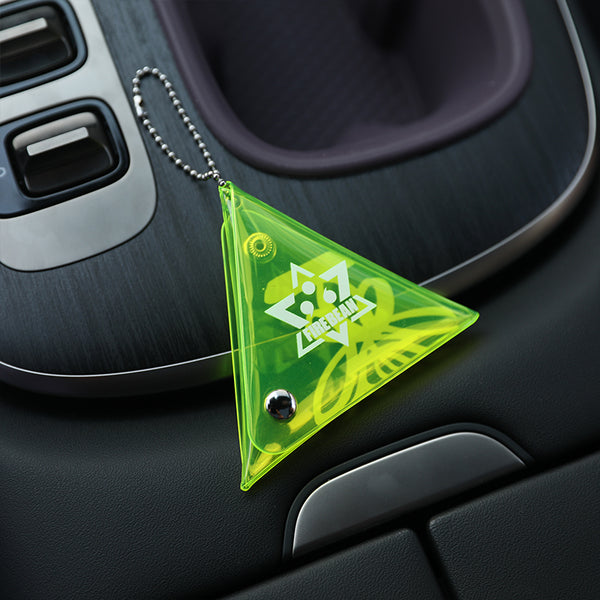 Yellow and Green Auspicious Triangle Talisman Pouch